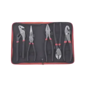 Juego de 5 Pinzas de 8in con Estuche. Incluye: P.