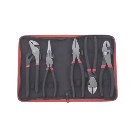 Juego de 5 Pinzas de 8in con Estuche. Incluye: P.