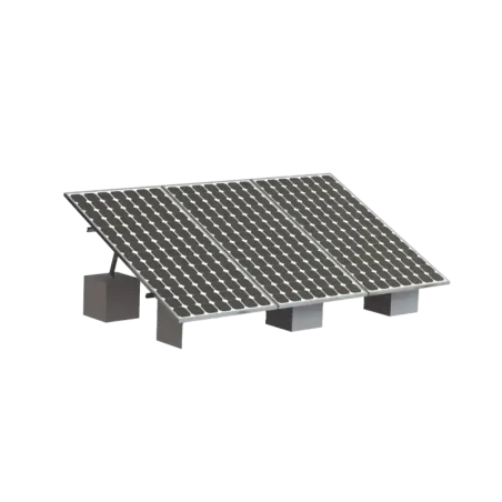 Montaje para 3 Panel Solar, Riel in8in de 4050mm p