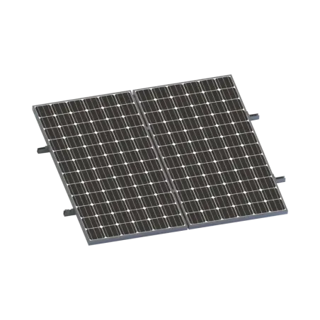 Kit De Minirieles Para Panel Solar Arreglo 1X2 Par