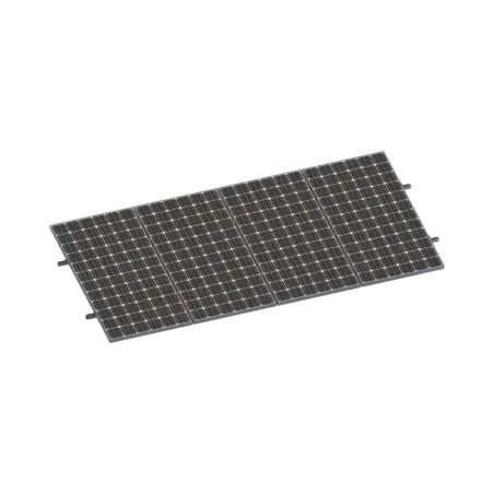 Kit De Minirieles Para Panel Solar Arreglo 1X4 Par