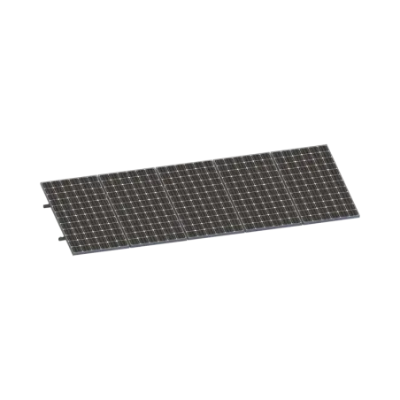 Kit De Minirieles Para Panel Solar Arreglo 1X5 Par