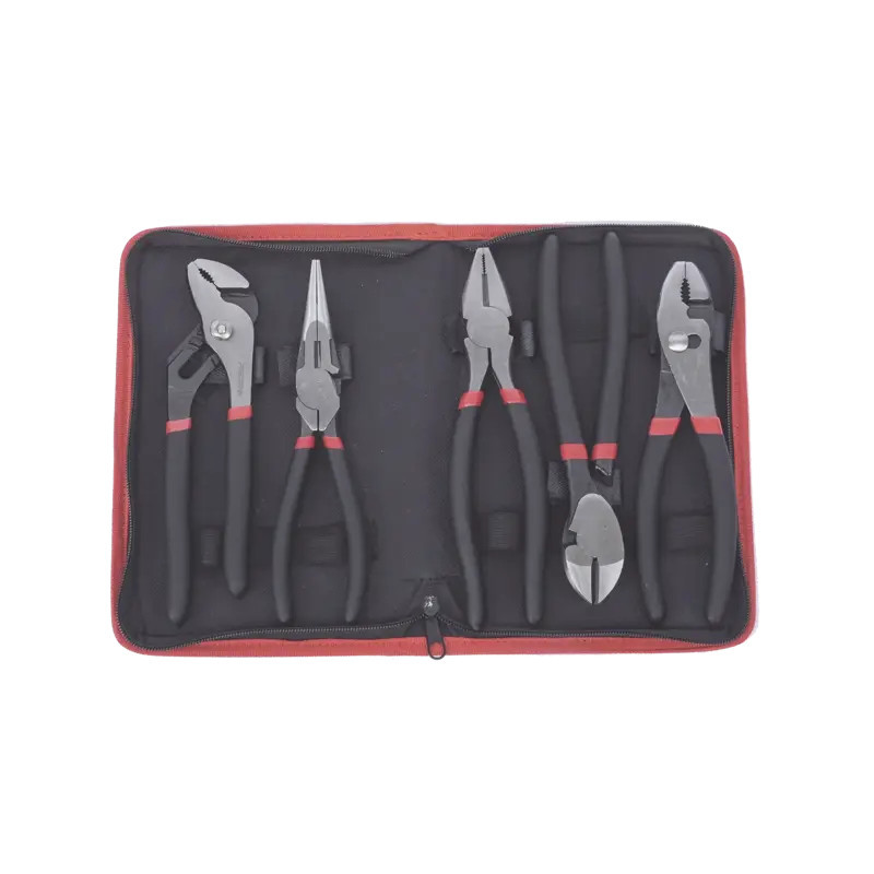 Juego de 5 Pinzas de 8in con Estuche Incluye: Juego de 5 Pinzas de 8in con Estuche Incluye: