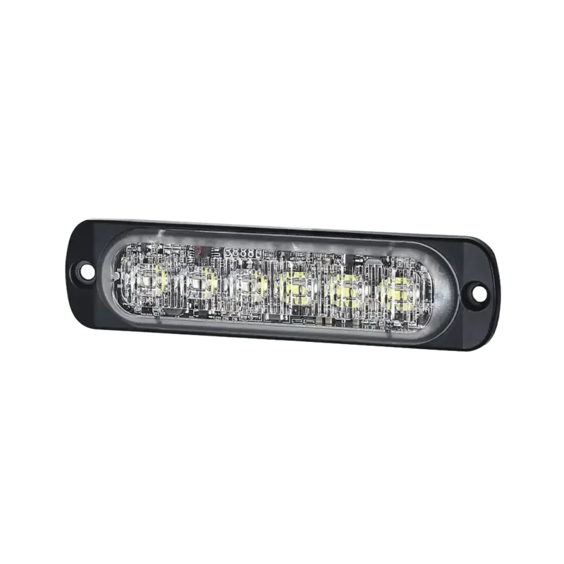 Luz Auxiliar de 12 LED, Ambar/Claro, SAE, Bisel Ne Luz Auxiliar de 12 LED, Ambar/Claro, SAE, Bisel Ne