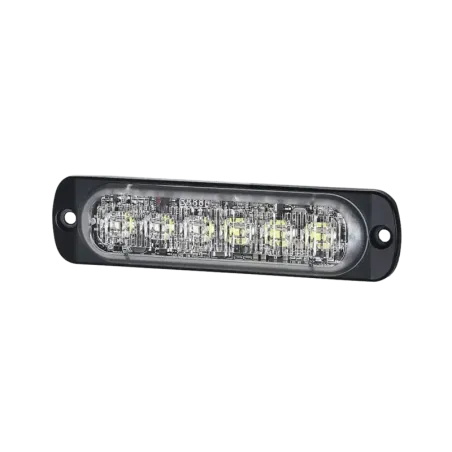Luz Auxiliar de 12 LED, Ambar/Claro, SAE, Bisel Ne