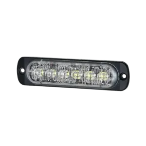 Luz Auxiliar de 12 LED, Rojo/Azul, SAE, Bisel Negr