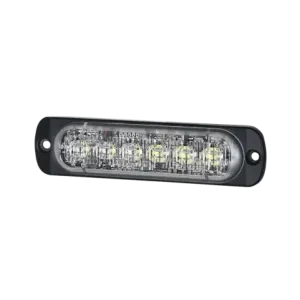 Luz Auxiliar de 12 LED, Rojo/Claro, SAE, Bisel Neg
