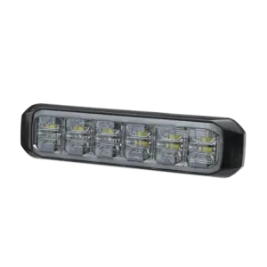 Luz Auxiliar de 18 LED, SAE, Tricolor, Bisel Negro
