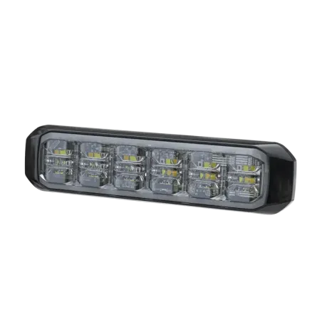 Luz Auxiliar de 18 LED, SAE, Tricolor, Bisel Negro