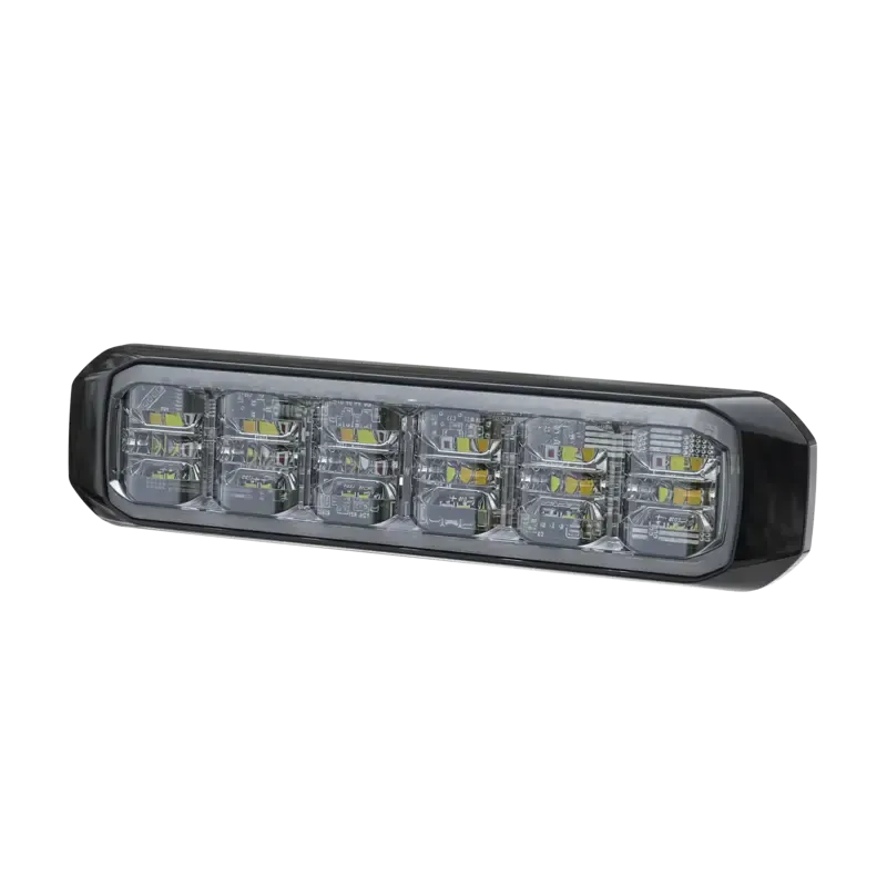 Luz Auxiliar de 18 LED, SAE, Tricolor, Bisel Negro Luz Auxiliar de 18 LED, SAE, Tricolor, Bisel Negro