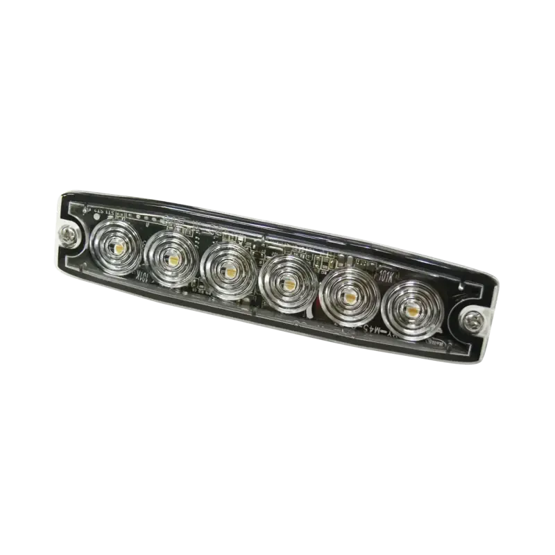 Luz Auxiliar de 6 LED, ámbar, SAE Clase I, lente t Luz Auxiliar de 6 LED, ámbar, SAE Clase I, lente t