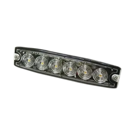 Luz Auxiliar de 6 LED, ámbar, SAE Clase I, lente t