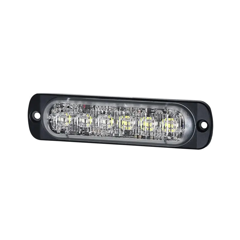 Luz Auxiliar de 12 LED, Rojo-Azul, SAE, Bisel