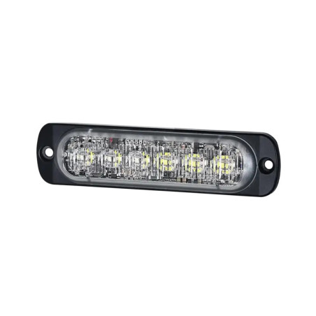 Luz Auxiliar de 12 LED, Rojo-Azul, SAE, Bisel