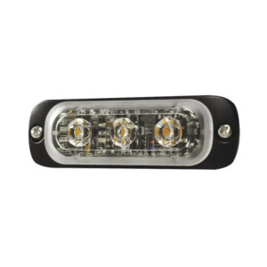 Luz Auxiliar de 3 LED, Ambar, SAE, 12-24 Vcd,