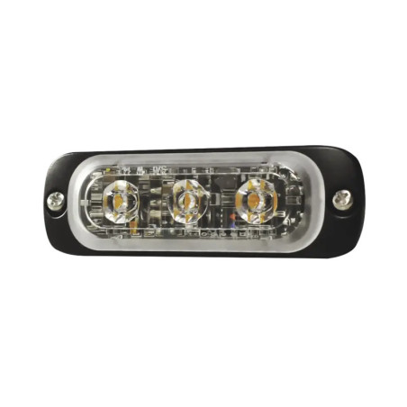 Luz Auxiliar de 3 LED, Ambar, SAE, 12-24 Vcd,