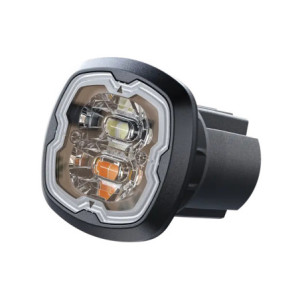 Estrobo Oculto, 6 LED, rojo-azul, SAE Clase I