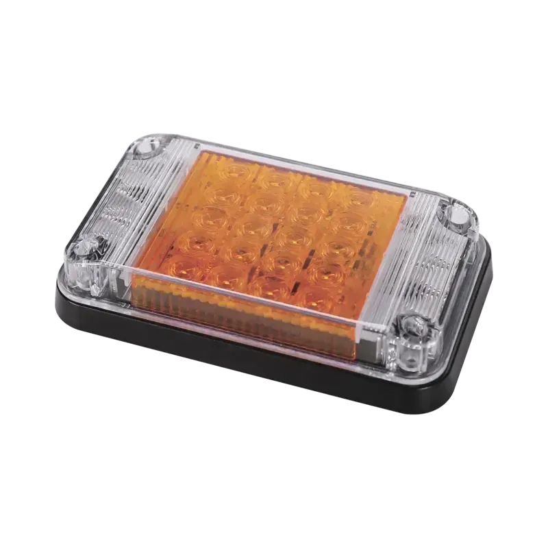 Luz de Advertencia de 7X4in, Color Ámbar, Con Luce Luz de Advertencia de 7X4in, Color Ámbar, Con Luce