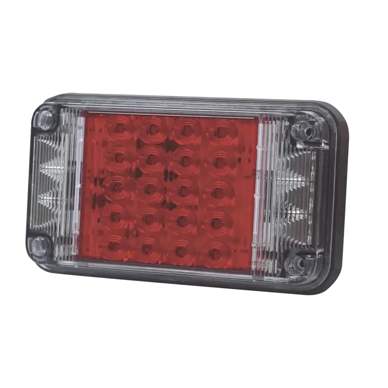 Luz de Advertencia de 7X4in, Color Rojo, Con Luces Luz de Advertencia de 7X4in, Color Rojo, Con Luces