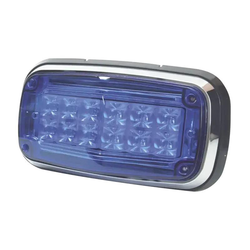 Luz de advertencia 8 X 4in, Color Azul, IP67, SAE, Luz de advertencia 8 X 4in, Color Azul, IP67, SAE,