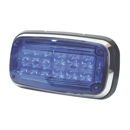 Luz de advertencia 8 X 4in, Color Azul, IP67, SAE,
