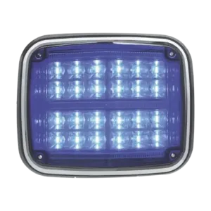 Luz de advertencia de 8 X 6in, Color Azul, SAE,  I