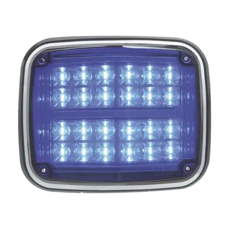 Luz de advertencia de 8 X 6in, Color Azul, SAE,  I
