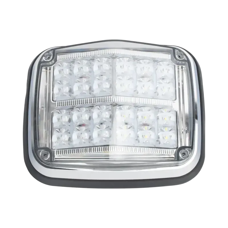 Luz de advertencia de 8 X 6in, Color RojoClaro, SA Luz de advertencia de 8 X 6in, Color RojoClaro, SA