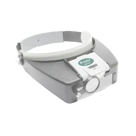 Lampara LED en correa frontal con lentes de aument