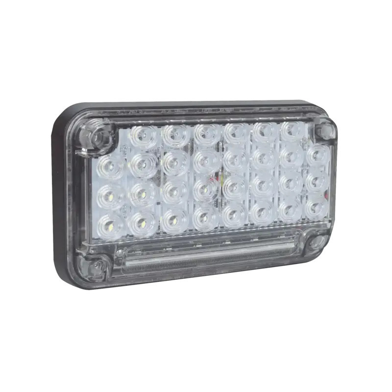 Luz de Advertencia de 7X4in, Color Claro, Con Luz de Advertencia de 7X4in, Color Claro, Con