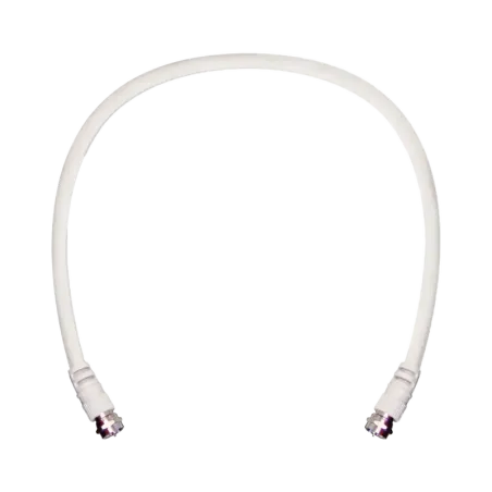Jumper Coaxial con Cable Tipo RG-6 en Color Blanco