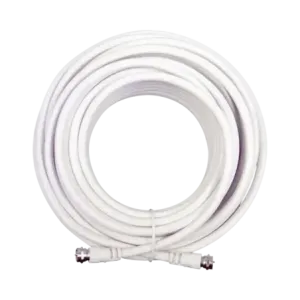 Jumper Coaxial con Cable Tipo RG-6 en Color Blanco