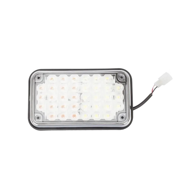 Luz de Advertencia de 6X4in, Bicolor Rojo-Cla Luz de Advertencia de 6X4in, Bicolor Rojo-Cla