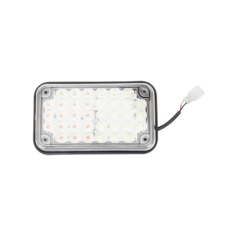 Luz de Advertencia de 6X4in, Bicolor Rojo-Cla