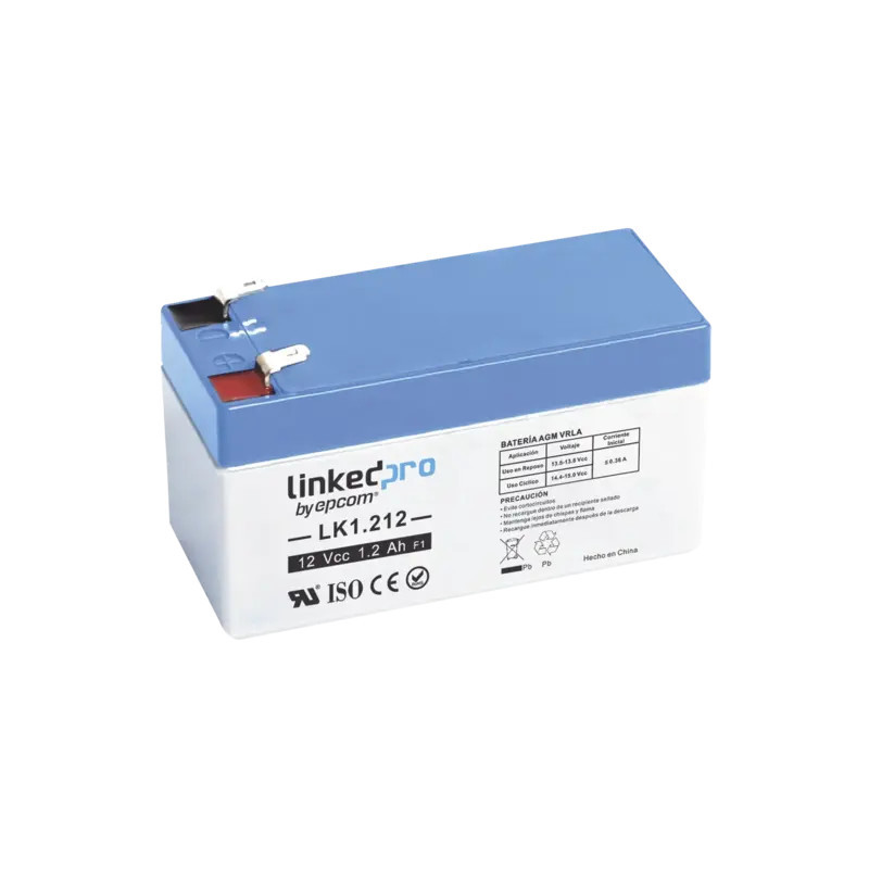 Batería 12 V1.2 AhUL5 Años vida útil promedioPara Batería 12 V1.2 AhUL5 Años vida útil promedioPara