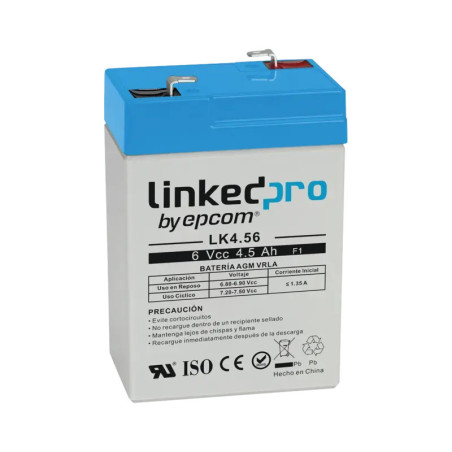 Batería 6 V4.5 AhULTecnología AGMVida útil promedi