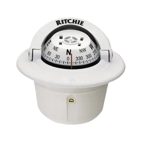 Brújula serie Explorer en color blanco, con ilumin