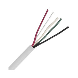 Bobina de Cable 305 Metros: 4 x 22 AWG, Color Blan