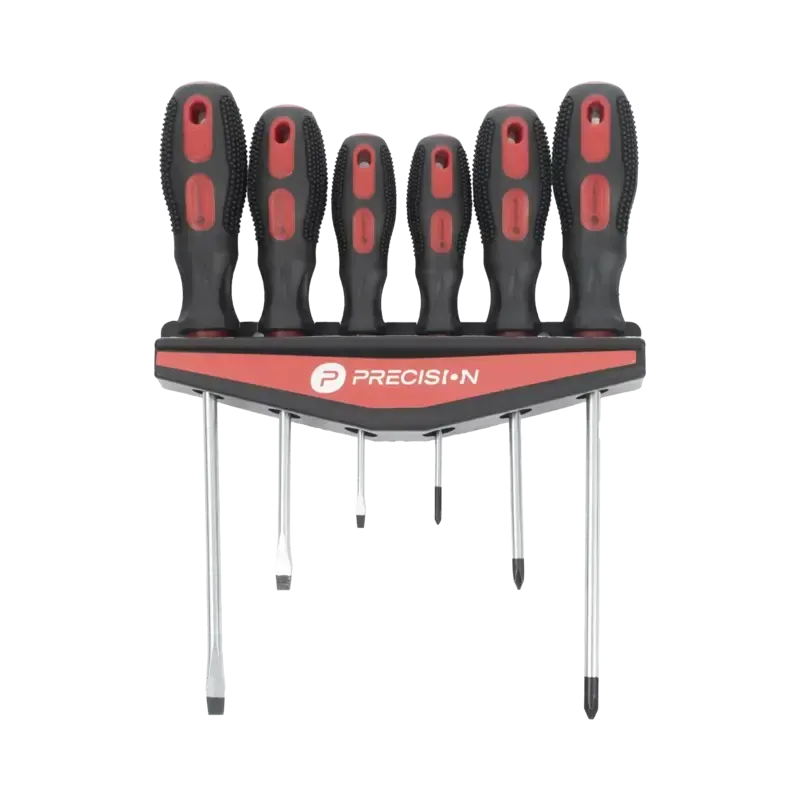 Juego de 6 desarmadores CrV con organizador y Mang Juego de 6 desarmadores CrV con organizador y Mang