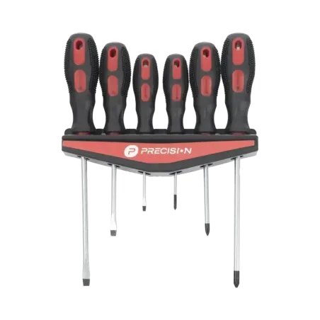 Juego de 6 desarmadores CrV con organizador y Mang