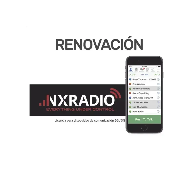 Renovacion de Servicio Anual NXRadio para Disposit Renovacion de Servicio Anual NXRadio para Disposit