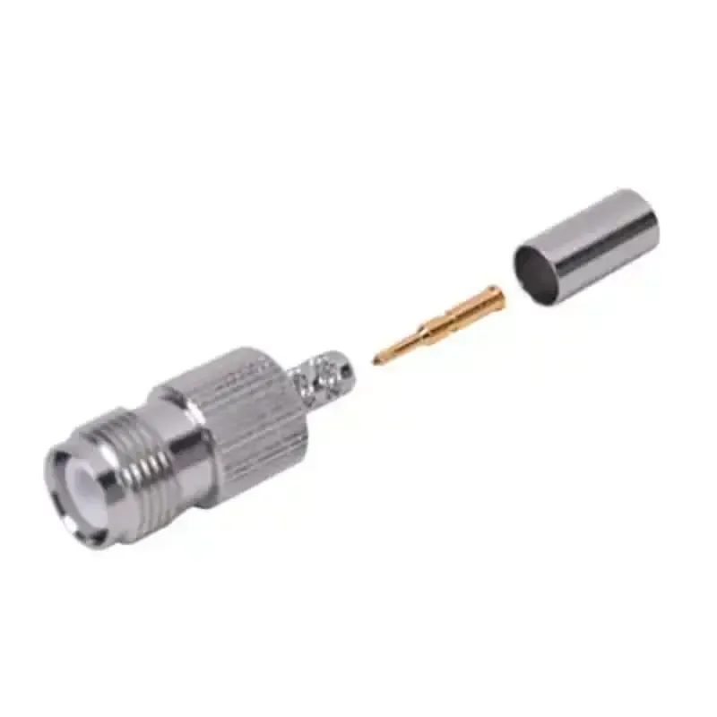 Conector TNC Hembra Inverso para cable RG-142/U. Conector TNC Hembra Inverso para cable RG-142/U.