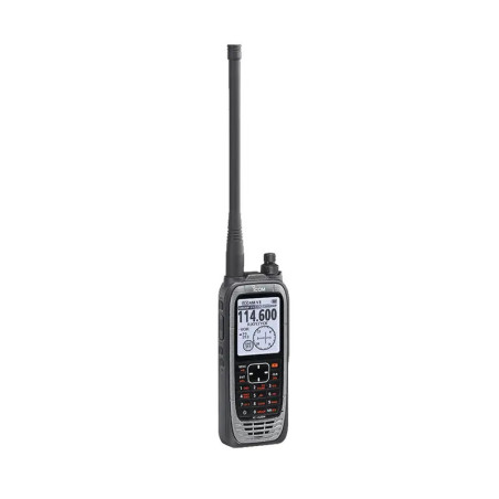 Radio portátil aéreo VHF con display de 23 pu