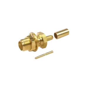 Conector SMA Hembra para Chasis en D Plano, Anillo