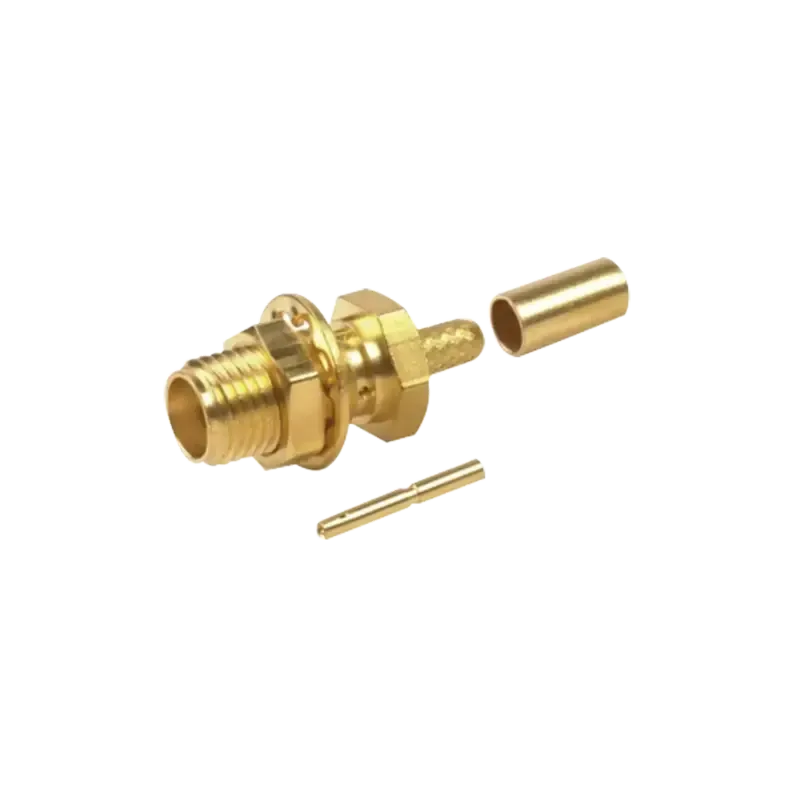 Conector SMA Hembra para Chasis en D Plano, Anillo Conector SMA Hembra para Chasis en D Plano, Anillo