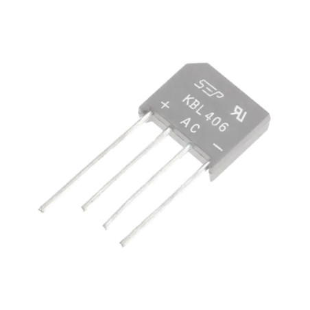 Puente Rectificador de Silicio, 4 Amp 600 Vol