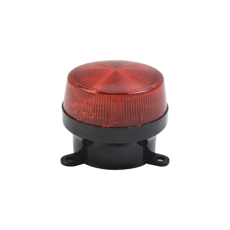 Mini estrobo color Rojo con montaje de pestaña. Mini estrobo color Rojo con montaje de pestaña.