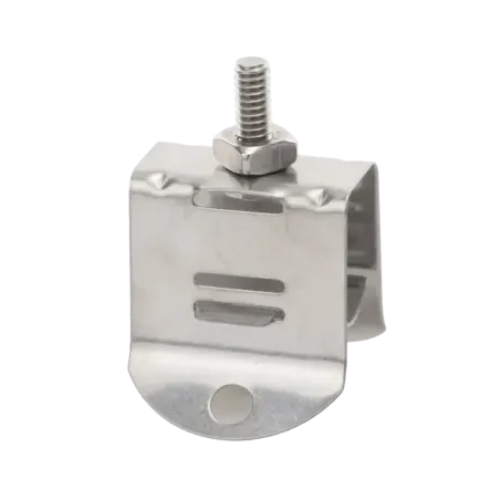 Sujetador de doble click para cable coaxial de 1/2