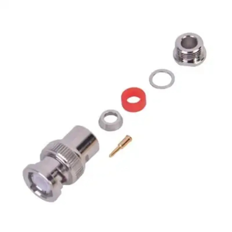 Conector BNC Macho de Rosca para Cable RG-58- Conector BNC Macho de Rosca para Cable RG-58-