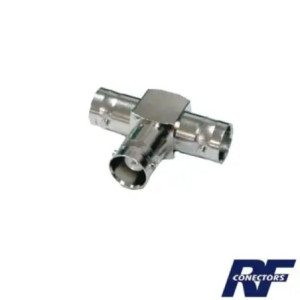 Adaptador Triple en T para 50 Ohm de BNC Hemb